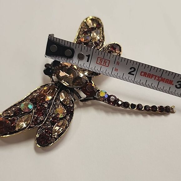 Multicolor Dragonfly Brooch - Picture 6 of 6